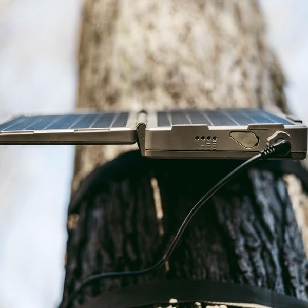 Tactacam Reveal Folding Solar Panel ??7.2W Output, Built-in Lithium Battery, Powers Trail Cameras, Compatible with Reveal & Defend Cams, Portable Design, 12V/2A Output