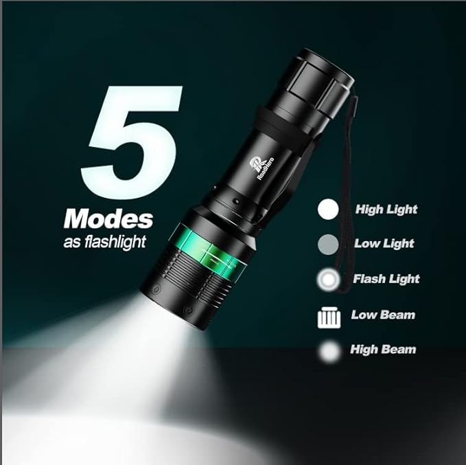 RoadHero 2 Pack Traffic Wand,11 Inch Flashlight Led Traffic Control Baton, Small Orange Safety Wands, Air Marshaling Wand with 5 Flashing Modes, Night Signal Light for Airport, Parking Directing
