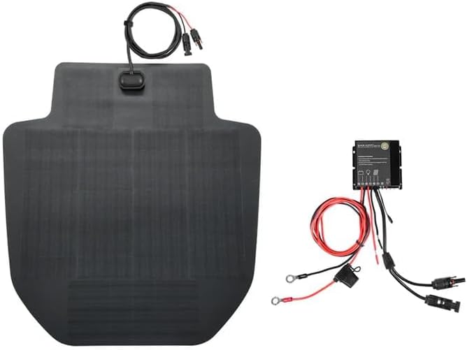 Lensun 80W 12V Hood Flexible Solar Panel for Ram 2500/3500 4th Gen (2010-2018) - Off Grid Solar Power for Offroading/Overlanding/Camping