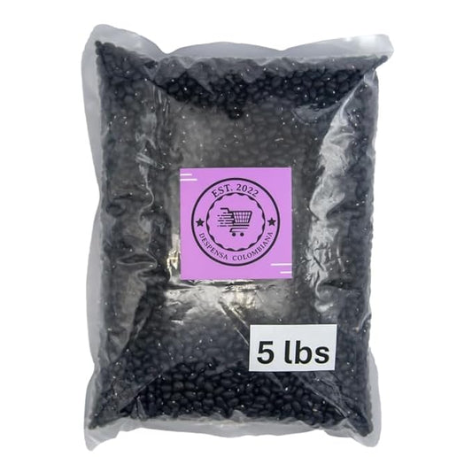 DESPENSA COLOMBIANA Dried Black Beans Bulk - Frijoles Negros Ideal for New Dishes - Grown in USA - Triple Cleaned, 5 Lbs