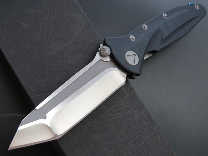 Eafengrow EF55 Pocket Knife Folding Knife G10 Handle D2 Steel Blade Folder EDC Tool Knifes for Working Camping with Clip(Black)