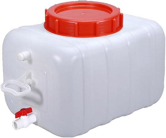 Water Tank Drop-Resistant Plastic，Portable Horizontal Plastic Water Storage Container with Faucet for Household Water Camping Outdoor Self-Driving(Size:13.2 Gal)