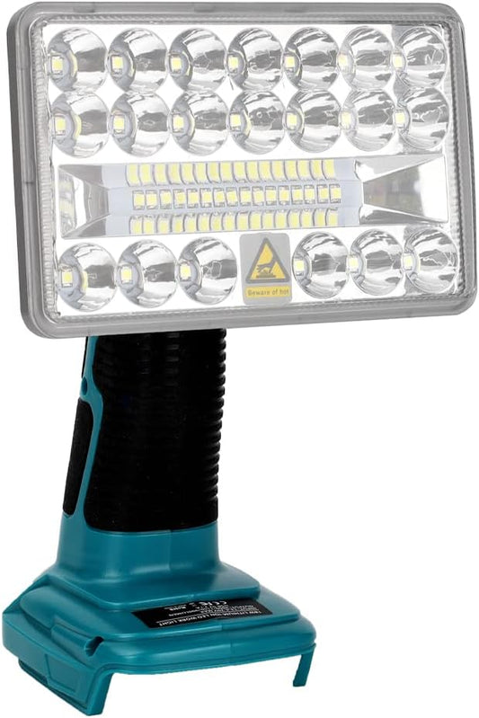Work Light for Makita 18v Battery, 18w Flashlight, 2000LM Portable Flood Light with USB-A Port for Jobsite, Camping, Car Repairing, Garage, Power Outages