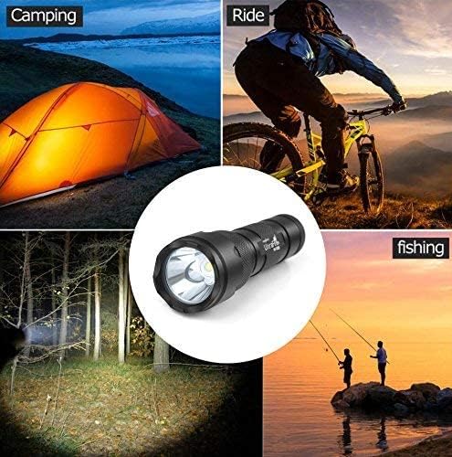ULTRAFIRE Tactical Flashlight WF-502B 1000 Lumens - Single Mode Mini LED Flashlight,Bright Military-Grade Police Flashlight for Security, Camping and Emergency