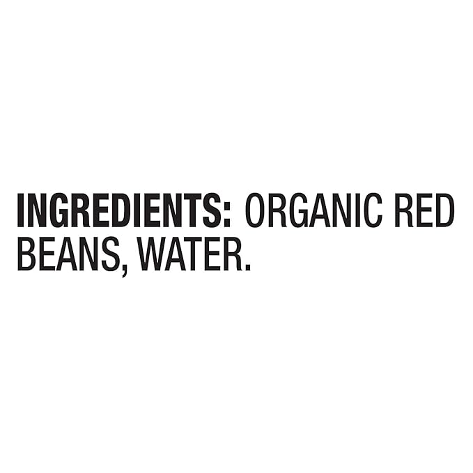 WESTBRAE 15 oz Natural Organic Red Beans, No Salt Added, Source of Plant Based Protein and Fiber, Low Fat, Gluten Free, (Pack of 12)