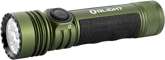 OLIGHT Seeker 4 Pro Rechargeable Flashlights, 4600 Lumens High Powerful Bright LED Light with USB C Holster, Waterproof IPX8 for Emergencies, Camping, Searching (OD Green)