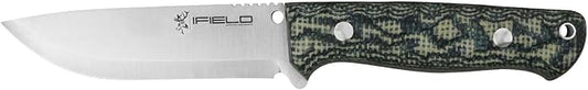iFIELD Bushcraft Survival Knife Workout EL29121 ??4.52??MOVA-58 Full-Tang Satin Blade, TRF Granite Handle, Multi-Position Leather Sheath, Outdoor Camping & Hunting Tool
