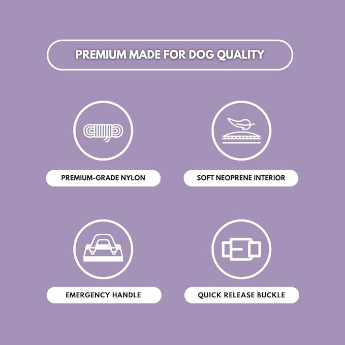 Spark Paws Tactical Dog Collar - Heavy Duty, Premium Quality, Thick and Durable for Large and Medium Dogs - Purple - M