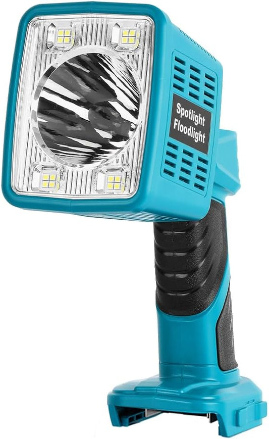 16W Cordless LED Flashlight for Makita 18V Lithium-ion Battery, 1600LM Handheld Work Light with USB Charger Port for Camping, Fishing, Car Repairing, Job Site, Emergency