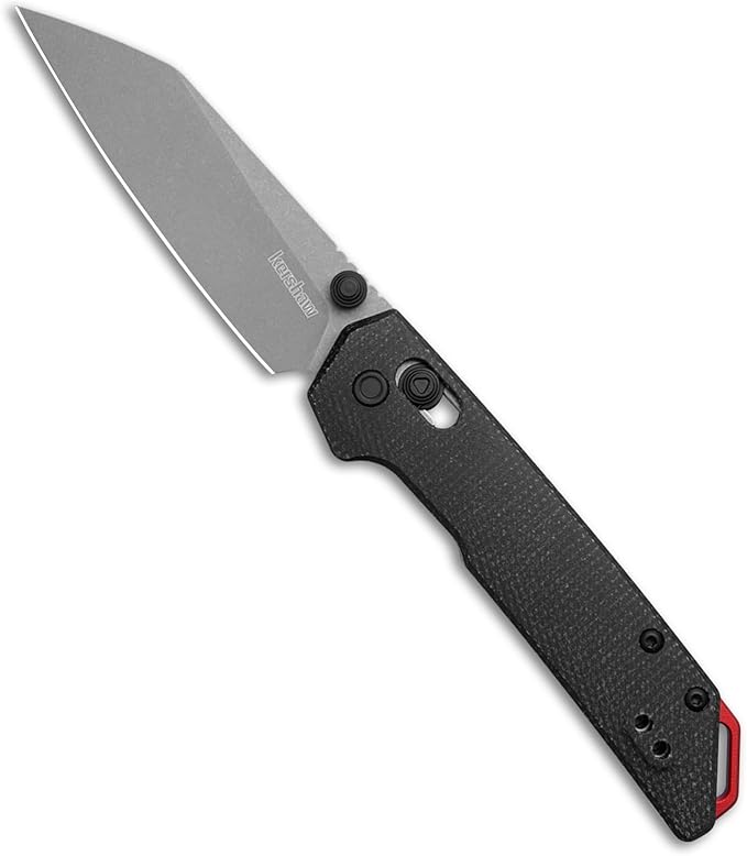 Kershaw Mini Iridium Folding Pocket Knife, 3 inch D2 Steel Blade, DuraLock, Aluminum Handle, Pocketclip