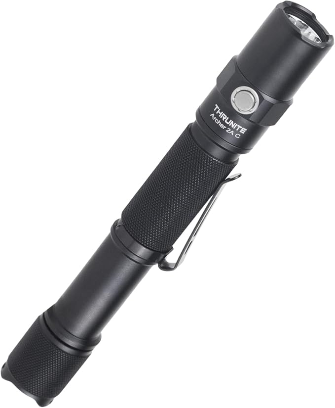 ThruNite Archer 2A C Flashlight, 2AA EDC Tactical Dual Mode Flashlight Rechargeable, 1018 High Lumens Pocket LED Flash Light for Emergency, Camping, Home - Cool White