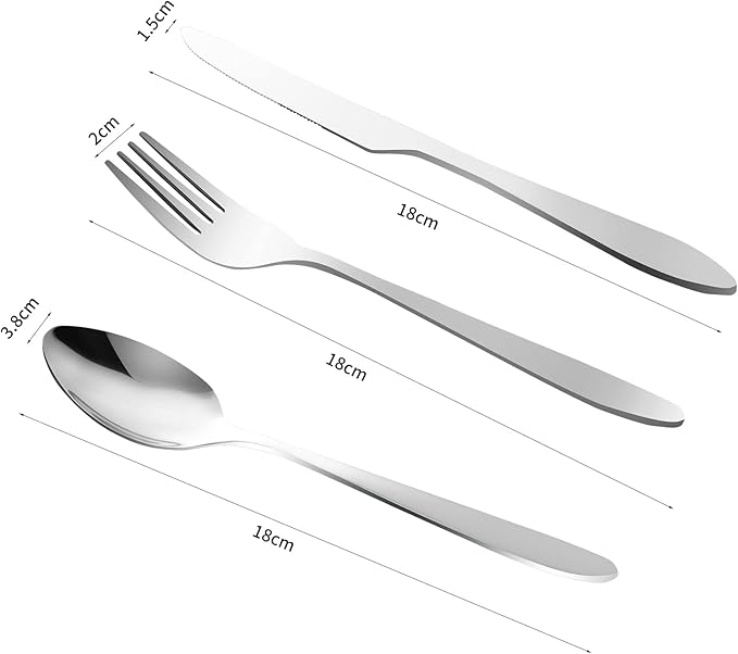 Outdoor Camping Mess Kit, Stainless Steel Tableware Mess Kit Includes Plate Bowl Cup Spoon Fork Knife in Mesh Bags for Camping Backpacking & Hiking for 4 Person