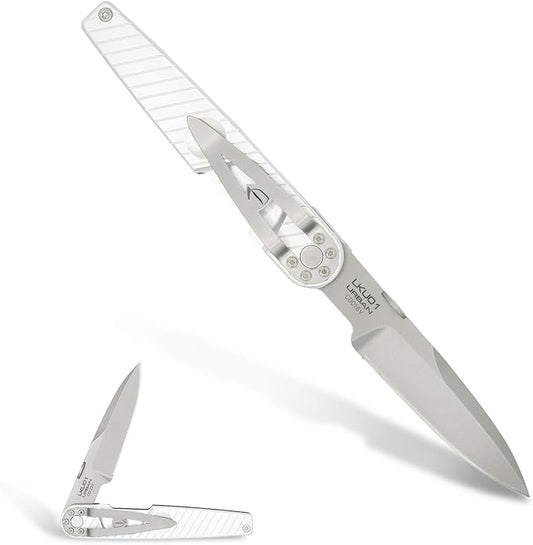 Extrema Ratio - LKU01 (Sideral), Folding Knife, Böhler N690 Steel Blade 58 HRC, Sandblast Finish, Smooth Aluminum Handle, Ergonomic Design, Durable Folding Knife, Italian Craftsmanship
