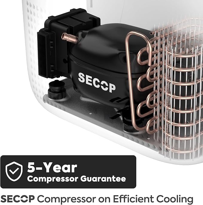 ICECO GO20 Portable Refrigerator,21Qt/20L 12Volt Refrigerator Powered by SECOP, 0℉-50℉, Bluetooth Connection, 12/24VDC&110-240VAC, 12v Fridge Freezer for Car |GO20W + Battery