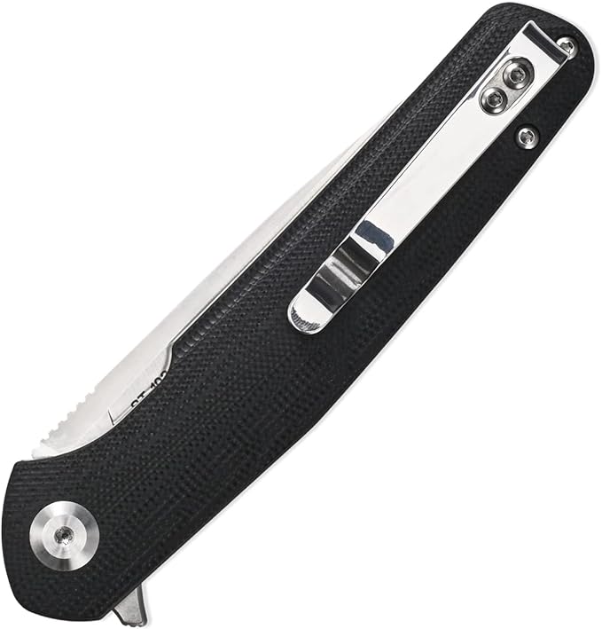 Sitivien ST102 Folding Knife, D2 Steel Blade+G10 Handle Pocket Knife, EDC Tool Knife for Outdoor, Camping, Hunting, Survival (Black) …