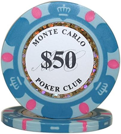 1000 pcs 14g Monte Carlo Poker Club Poker Chips Set with Aluminum Case Custom Build
