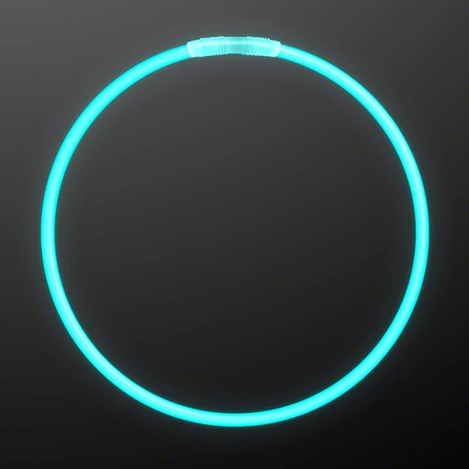 FlashingBlinkyLights 50 22" Premium Glow Stick Necklaces in Aqua