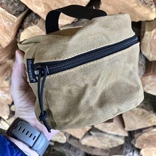 Überleben | Kessel Camp Kettle ??37 fl oz (1.1L) Camping Pot with Locking Lid, Hanger & Canvas Bag ??Bushcraft Coffee & Tea Kettle, Outdoor Cooking Camping Essentials