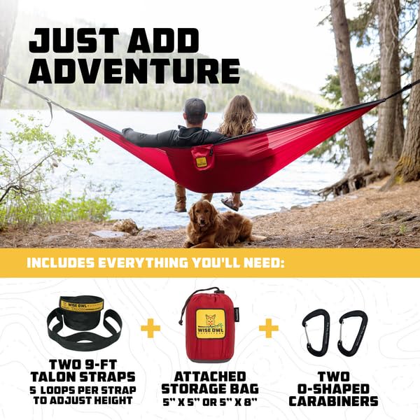 Wise Owl Outfitters Hammock for Camping Single Hammocks Gear for The Outdoors Backpacking Survival