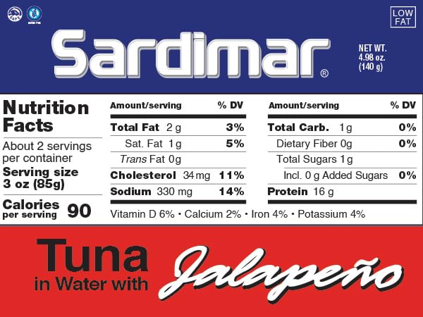 Sardimar Chunk Light Tuna ( Jalapeño, 12 Pack)