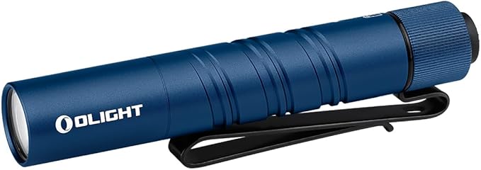 OLIGHT I3T 2 EOS Pocket EDC Flashlight, 200 Lumens Compact Bright Handheld Flash Lights, Dual-Output Tail Switch with AAA Battery and Two-Way Pocket Clip for Camping and Hiking (Midnight Blue)