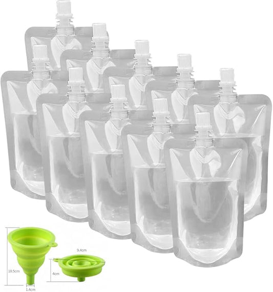 Alcohol Juice Travel Plastic Flasks Liquor Bags Concealable and Reusable Sneak Drink Rum Runners for Cruise Liquor Flask Kit Drinking Water Bags for Camping Seed Storage Bags