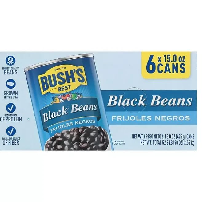 Black Beans, 15 Ounce Can, 6 Pack (15 Ounce 6 Pk (1 Box))