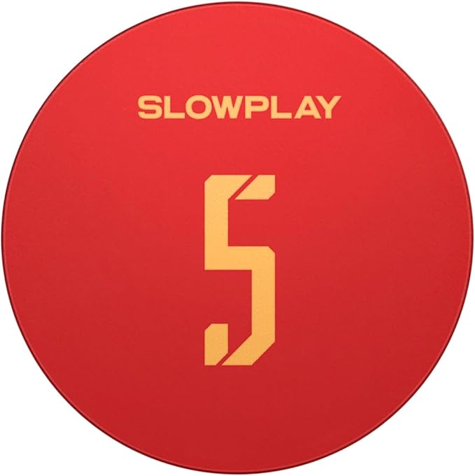 SLOWPLAY Godel Ceramic Poker Chips in Bulk, Casino Grade Ceramic 12-Gram Poker Chip for Texas Hold'em, 43mm Professional Chips Pack of 50 with Denomination of 5