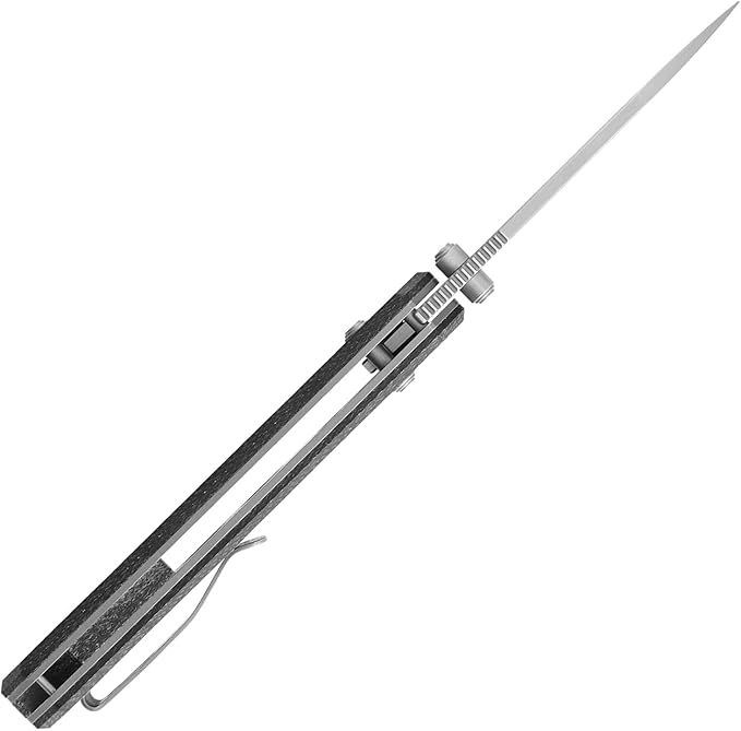 CMB Explorer Micarta Handle 14C28N Steel Blade Crossbar Lock Knife Pocket Folding Tactical Survival Camping Hiking Outdoors EDC Knife with Pocket Clip for Men Women CMB-18 (CMB-18C)