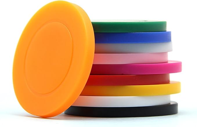 500 Custom Poker Chips Plastic Tokens,40mm/1.57in Diameter,Imprint Full-Color with Your Logo,Text or Images for Drink Bar,Wedding,Event,Company Advertise