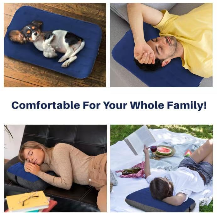 TREKOLOGY Camping Pillow - Large Inflatable (24"x15") for Home-Like Comfort, Portable & Ergonomic