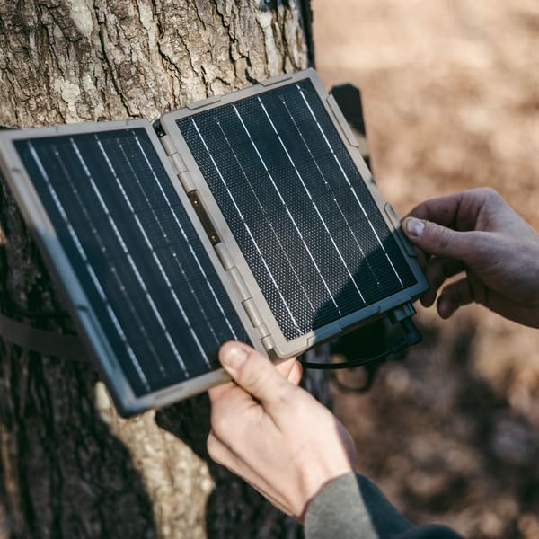 Tactacam Reveal Folding Solar Panel ??7.2W Output, Built-in Lithium Battery, Powers Trail Cameras, Compatible with Reveal & Defend Cams, Portable Design, 12V/2A Output
