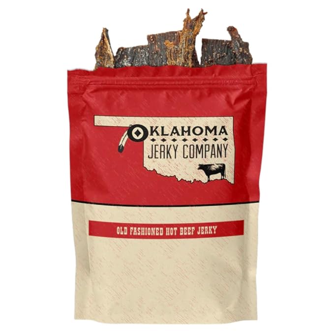 Old Fashioned Hot Beef Jerky - No Frills Tough and Old Style Dry Beef Jerky - All Natural, Gluten Free, No Added Preservatives and No Added MSG, Healthy Protein Snacks, 2 oz (Pack of 1)