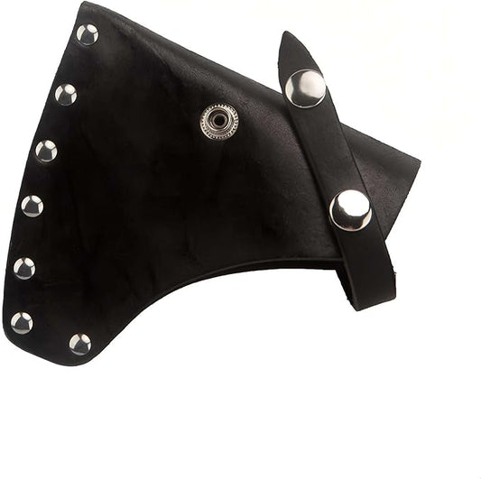 Pack of 1 Black Leather Hatchet Sheath Axe Adjustable Button Cover Camper Axe Head Protector Tool Lumberjack Outdoors Essentials