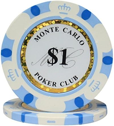 1000 pcs 14g Monte Carlo Poker Club Poker Chips Set with Aluminum Case Custom Build