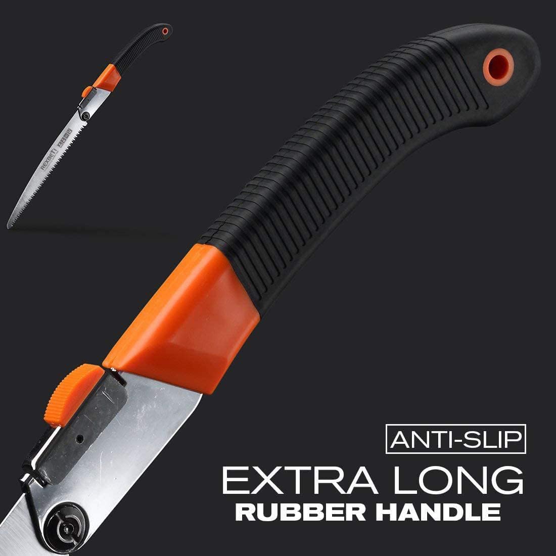 REXBETI 11-Inch Folding Saw, Heavy Duty Hand Saw, Wood & Camping, SK5 Steel