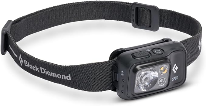 BLACK DIAMOND Spot 400 Headlamp | 400 Lumens Brightness, Dimmable | Waterproof & Durable | 3X AAA Battery Operated (Included) | Black