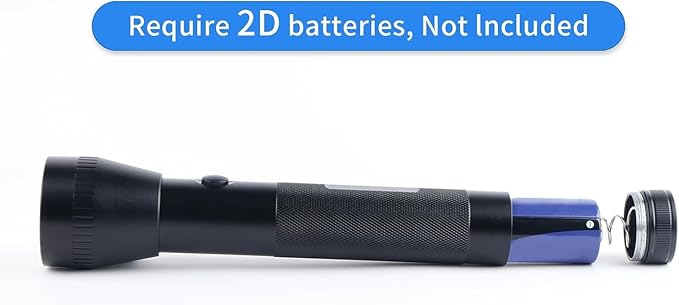 9 Pack Heavy Duty 2-Cell D Battery LED Big Flashlights Bulk, High Lumens, Single Mode, Aluminum, Rugged Metal Flashlight for Outdoors Camping Hinking Emergency