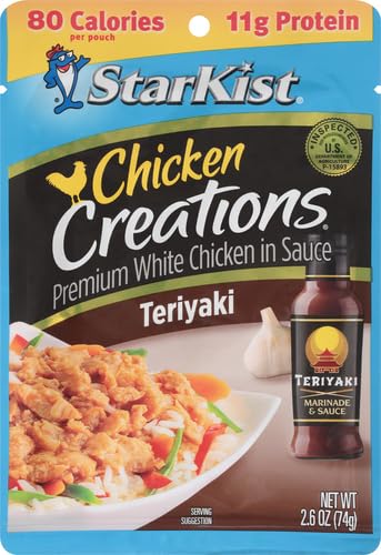 StarKist Chicken Creations Teriyaki, Single Serve Pouch, 2.6 oz (Pack of 8)