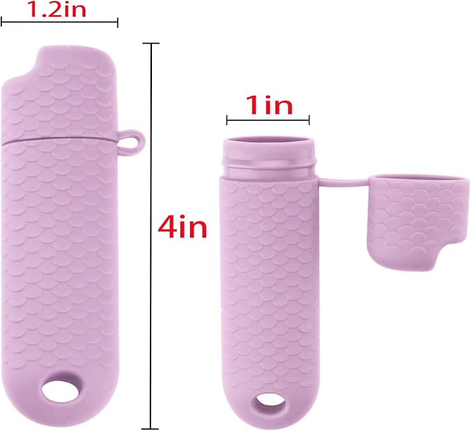 Waterproof Lighter Case Cover Holder for BIC Regular Lighters Sleeve Type J6 Outdoor Survival Multipurpose Seal Lighter Pouchfor Hiking and Camping (Light Purple, 2)