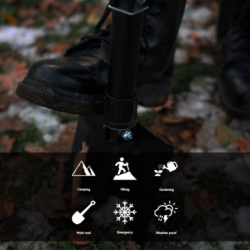 iChewie Folding Emergency Shovel | 22.64 in, Black