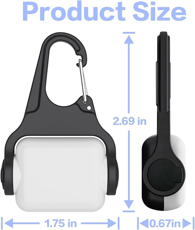 USB Rechargeable Clip-on Dog Collar Light - 3 Modes, IP65 Waterproof, Night Walking, Running, Camping, Climbing, Bike - 3 Pack