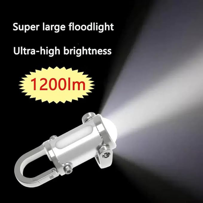 Keychain Flashlight 2025 New Lumilink Mini Flashlight Rechargeable, Extremely Bright, with Mobile Power Function High Gloss Waterproof Portable Flashlight Keychain (Silver Black)
