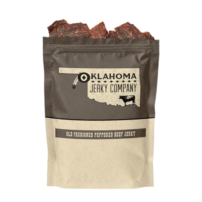Old Fashioned Peppered Beef Jerky - No Frills Tough and Old Style Dry Beef Jerky - All Natural, Gluten Free, No Added Preservatives and No Added MSG, Healthy Protein Snacks, 2 oz (Pack of 1)