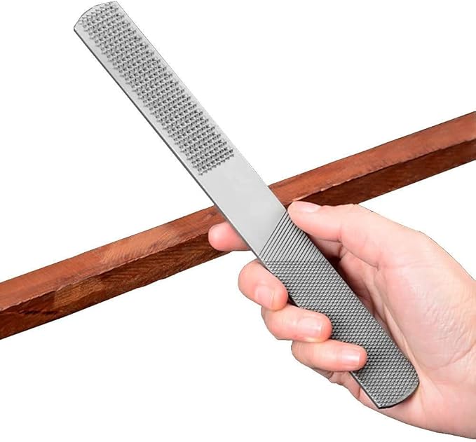 Wood Rasp File 4 Way Hand File and Round Rasp, Half Round Flat & Needle Files Wood Rasp Set for Sharping Wood and Metal Tools
