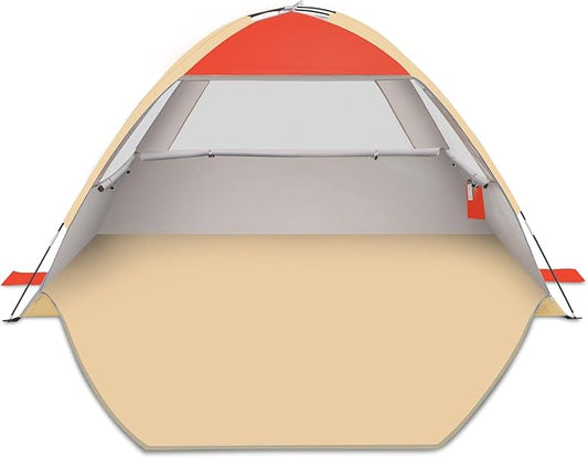 Gorich Beach Tent Sun Shelter for 3/4-5/6-7/8-10 Person with UPF 50ï¼?UV Protection, Lightweight & Easy Setup Beach Shade Canopy, Portable Beach Shade Tent Beach Cabana