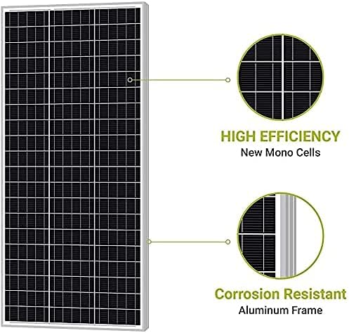 2-Pack ExpertPower 100 Watt 12 Volt Monocrystalline Solar Panel, Compact Design 35.43 x 22.83 x 1.18 in, High Efficiency Module PV Power for Battery Charging Boat, Caravan, RV, Off Grid Applications