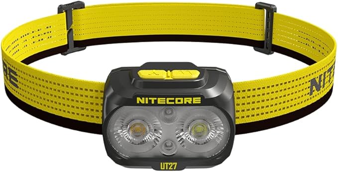 Nitecore UT27 Pro 800 Lumen Running Headlamp, Black, USB-C Rechargeable, Lightweight Perfect for Ultra-Trail, Hiking with White Light, Warm Light, and Red Light Sticker