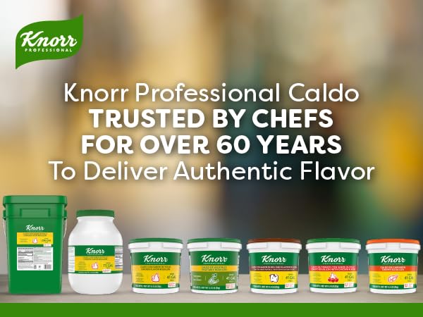 Knorr Professional Caldo de Res, Beef Bouillon with Beef Flavor Granulated Base, Bouillon as a Base, Marinade, Flavor Enhancer, Shelf Stable Convenience, 0g Trans Fat, 4.4 lbs (Pack of 1)