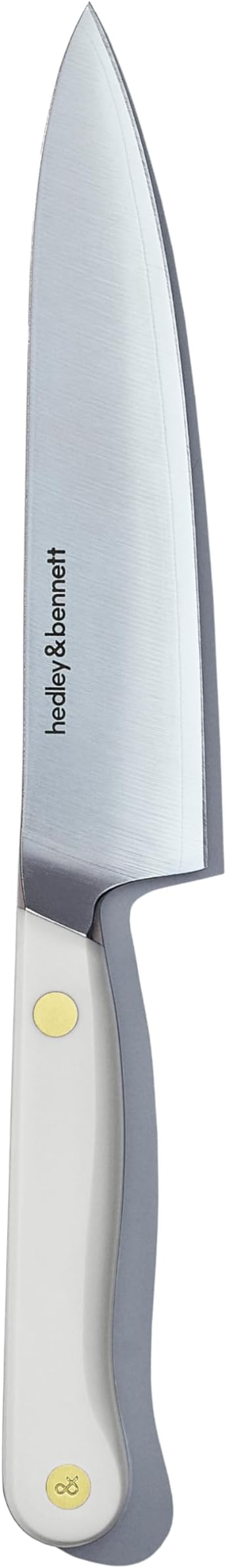 hedley & bennett Utility Knife - 5.6 Inches Japanese 3-Layer High Stainless Steel Blade, Sharp Plain Edge for Fruits & Vegetables - Enoki (White)